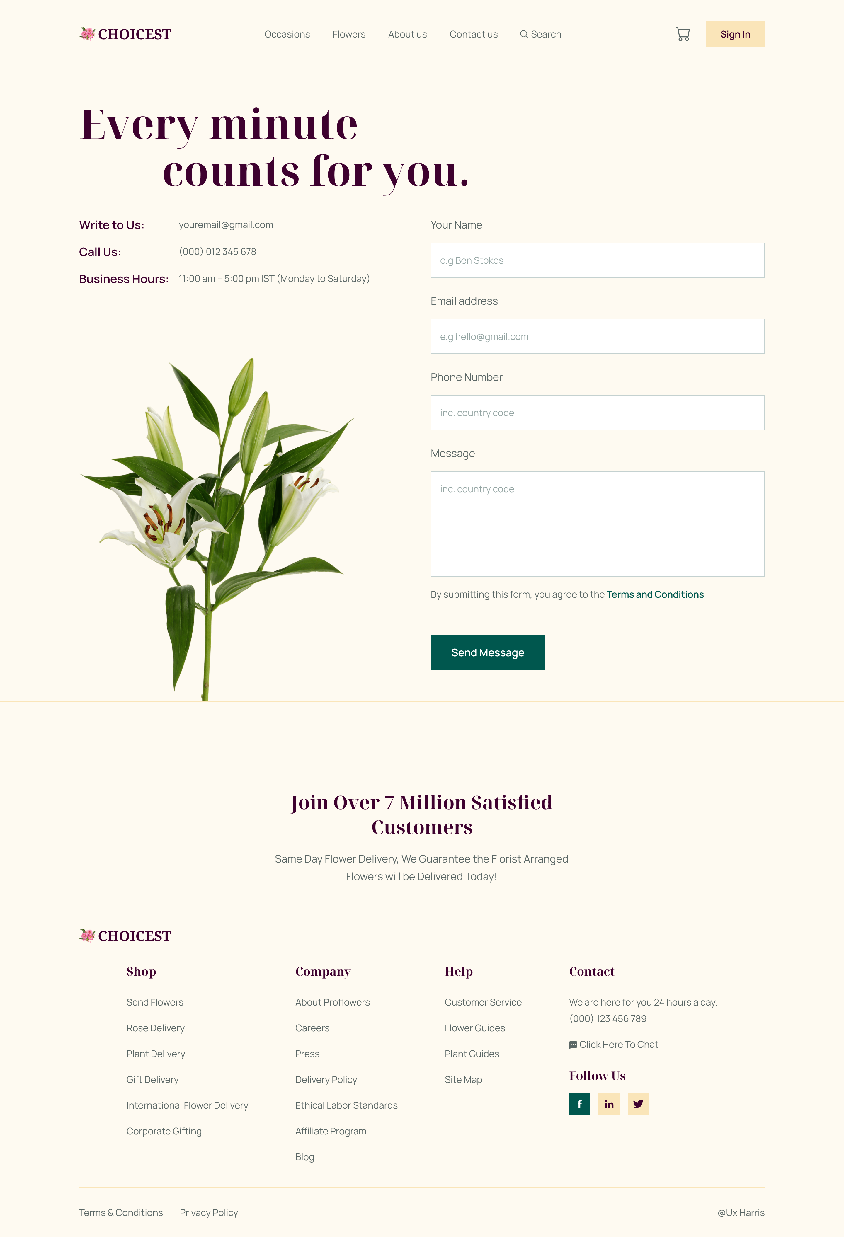 Flower Shop eCommerce Website