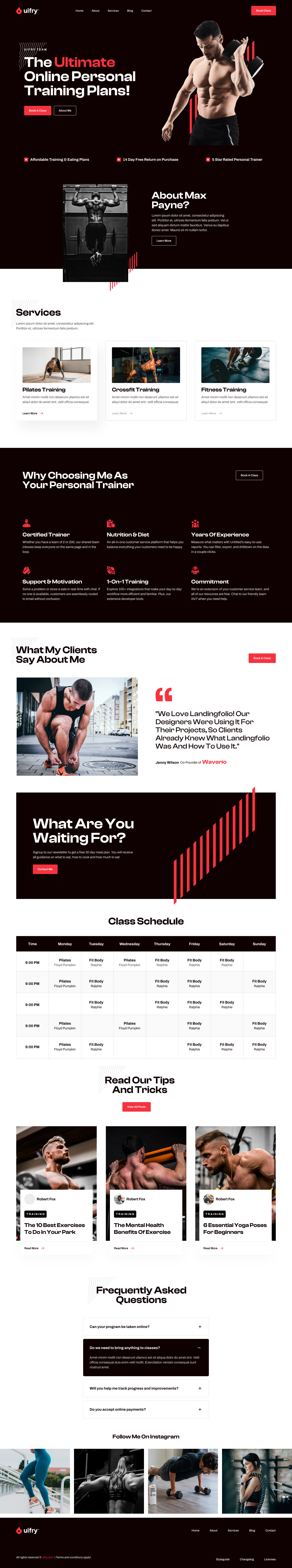 Sports Fitness Website