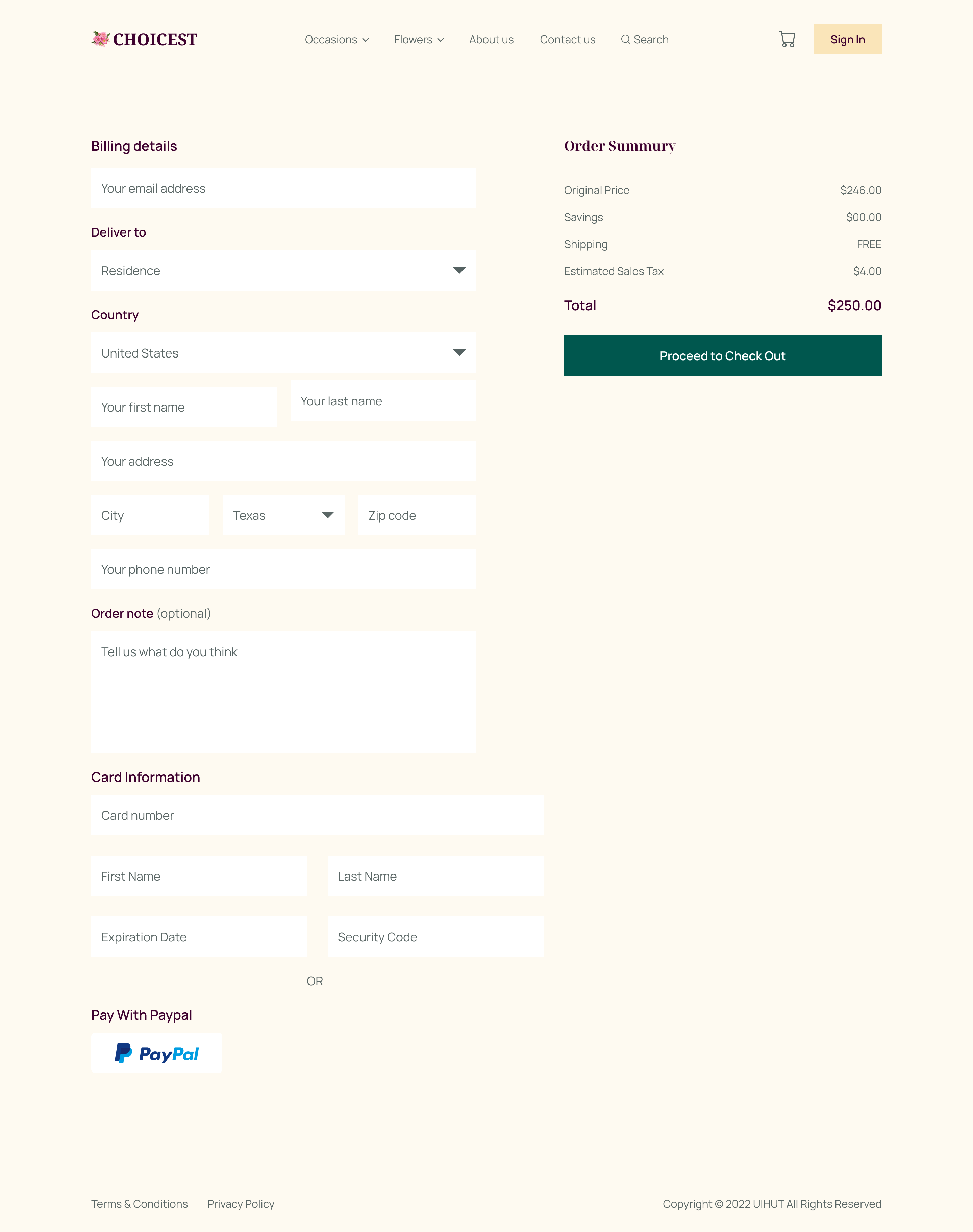 Flower Shop eCommerce Website