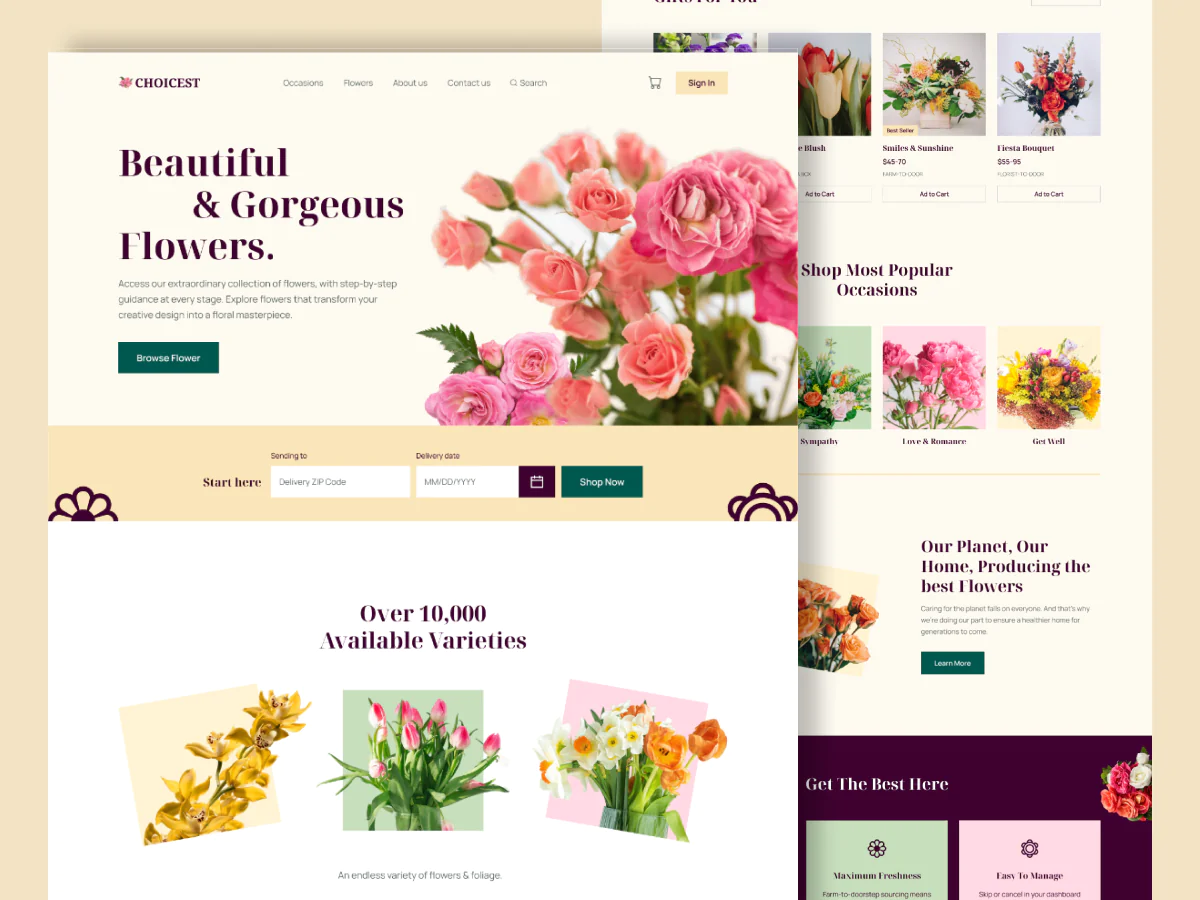 Flower Shop eCommerce Website