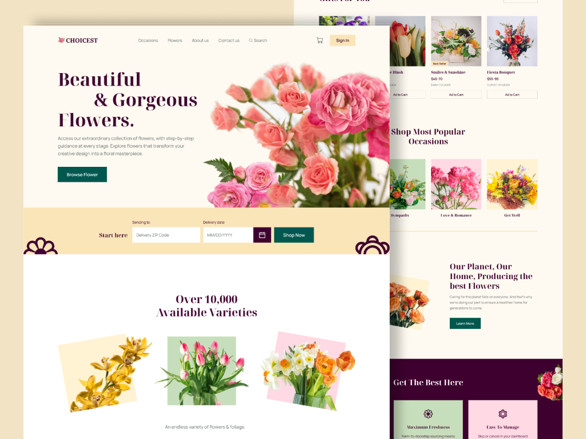 Flower Shop eCommerce Website