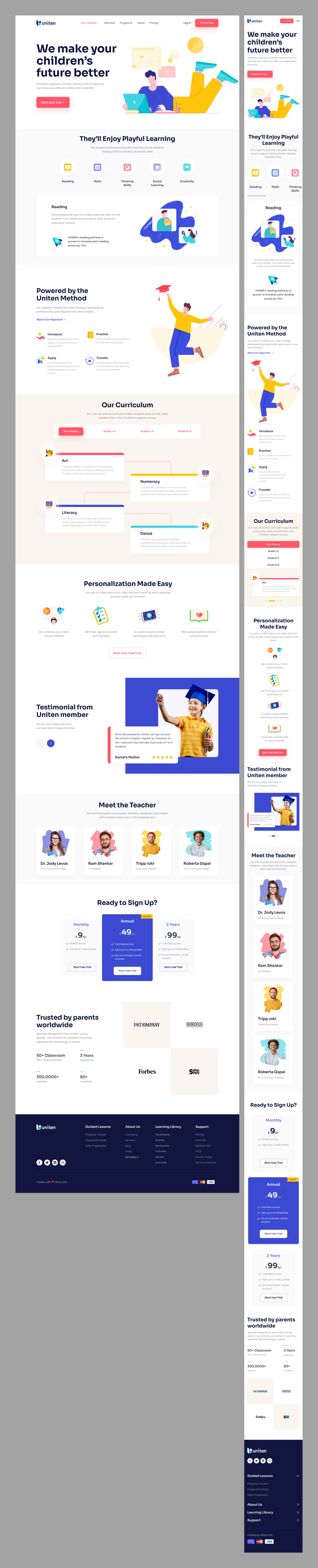 Online Education Landing Page UI Kit