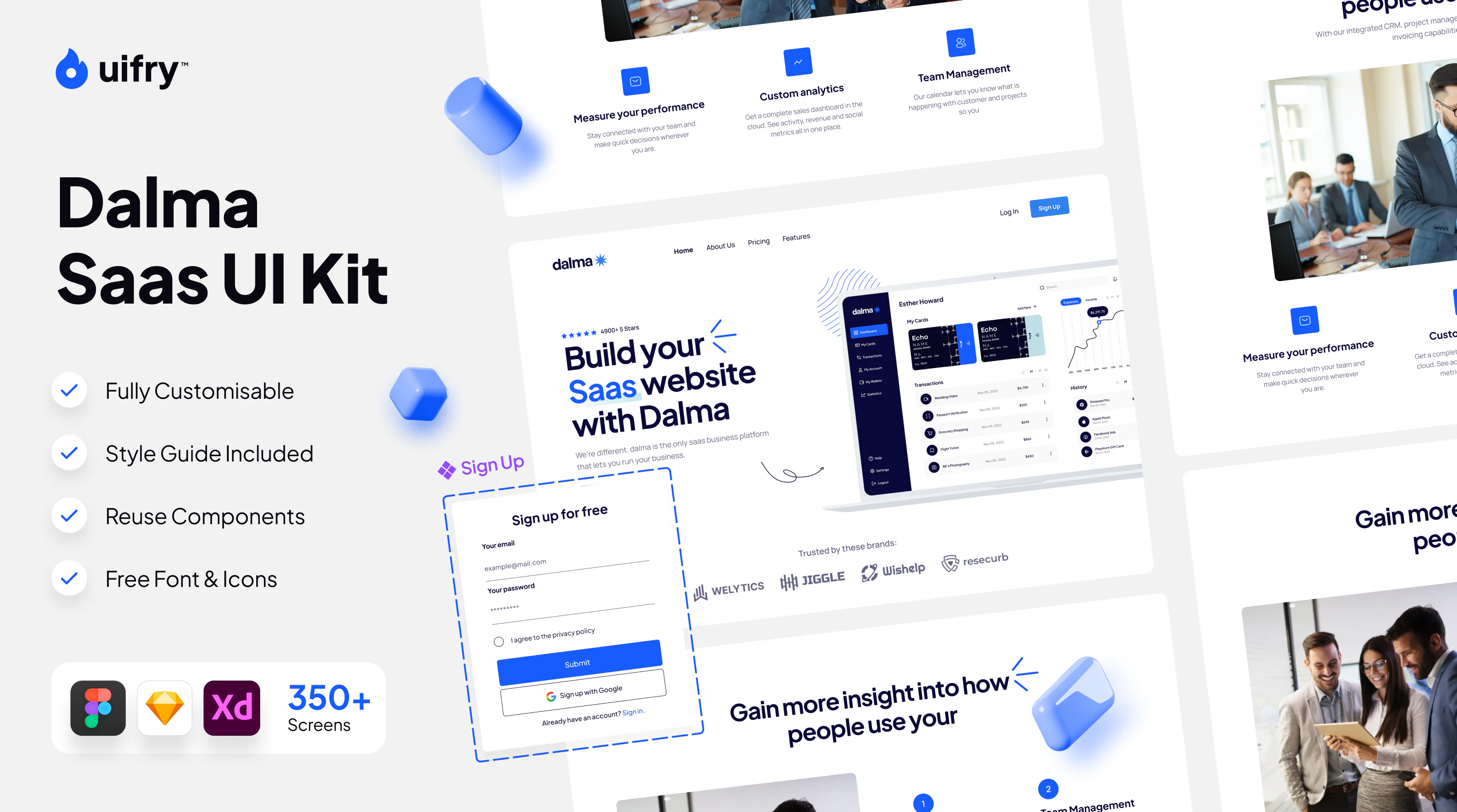 SAAS Website Design UI Kit
