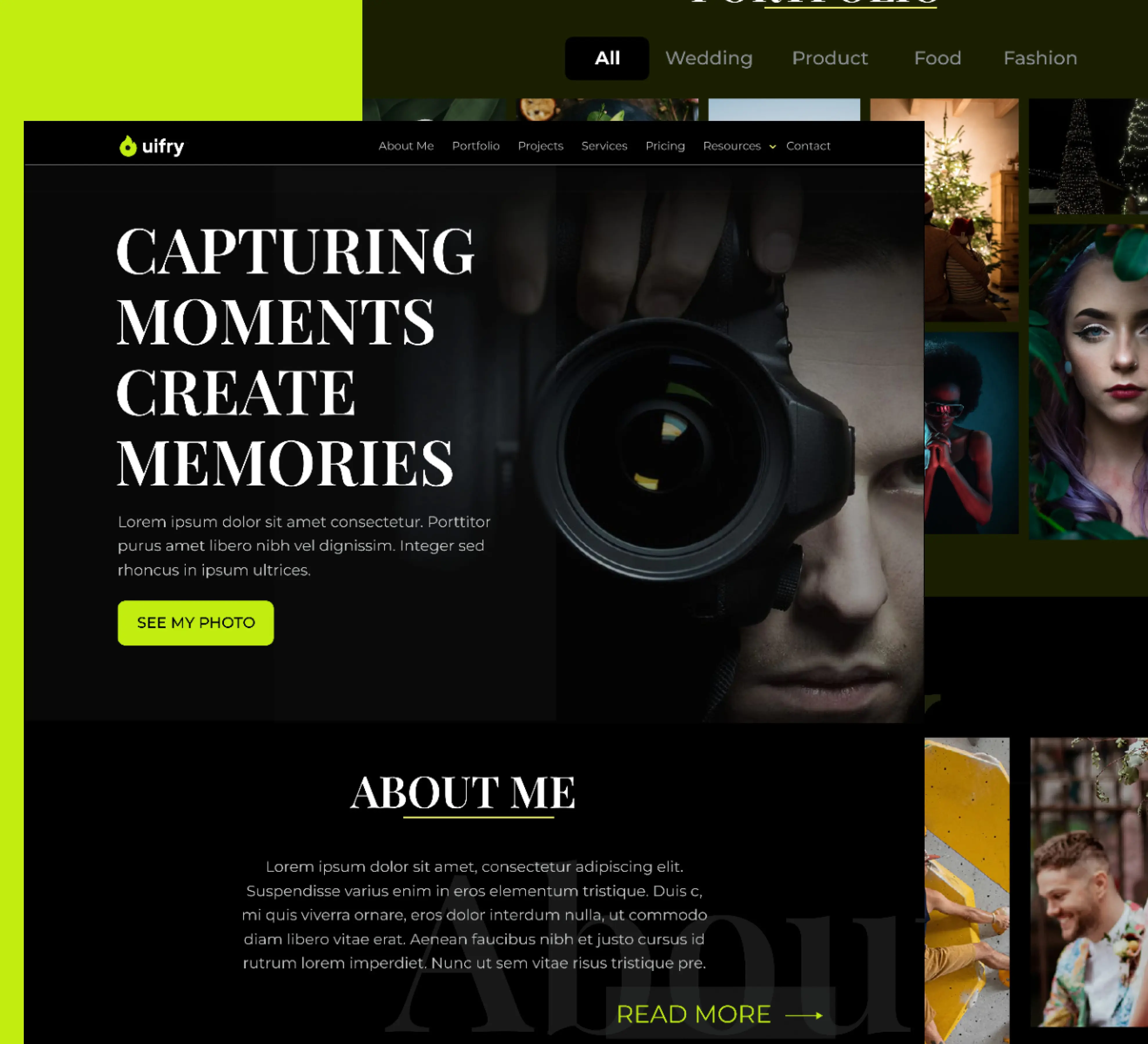 Photography portfolio web