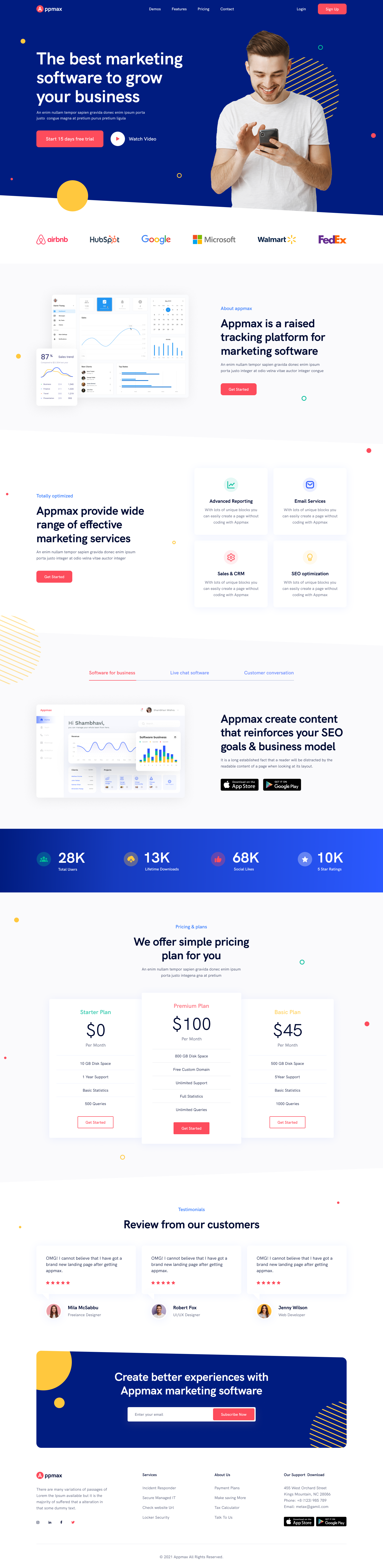 Marketing website