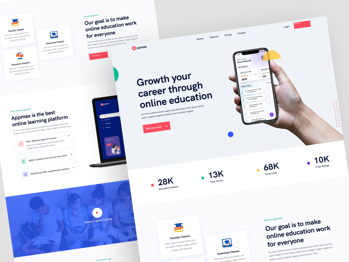 Banking app promo web
