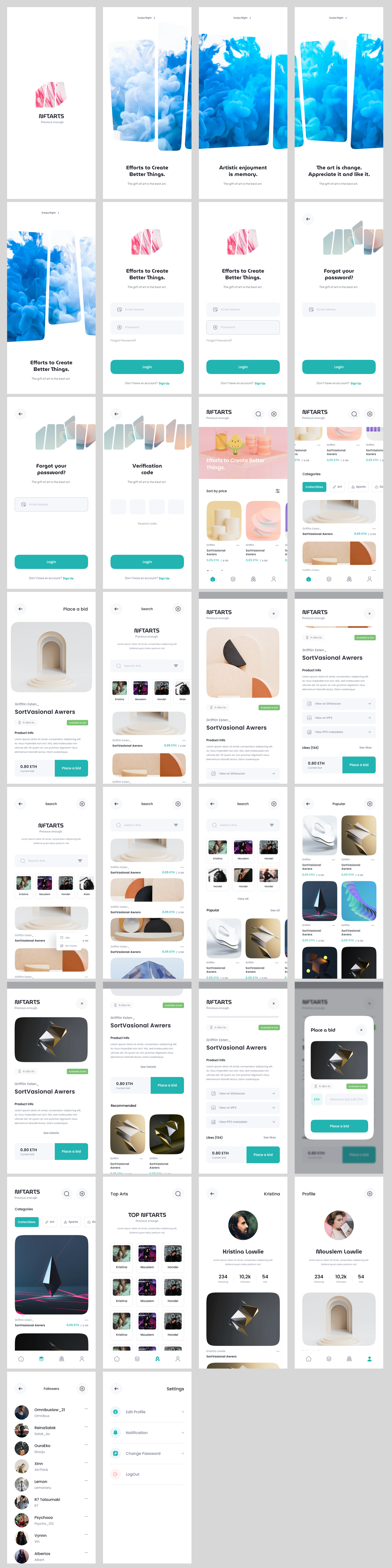 NFT Marketplace Mobile App Design