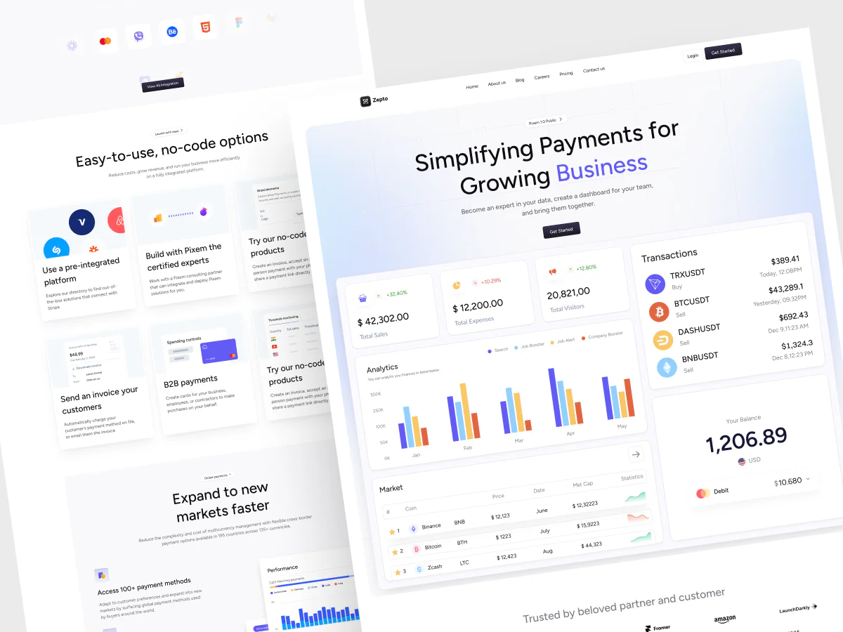 Fintech SaaS website