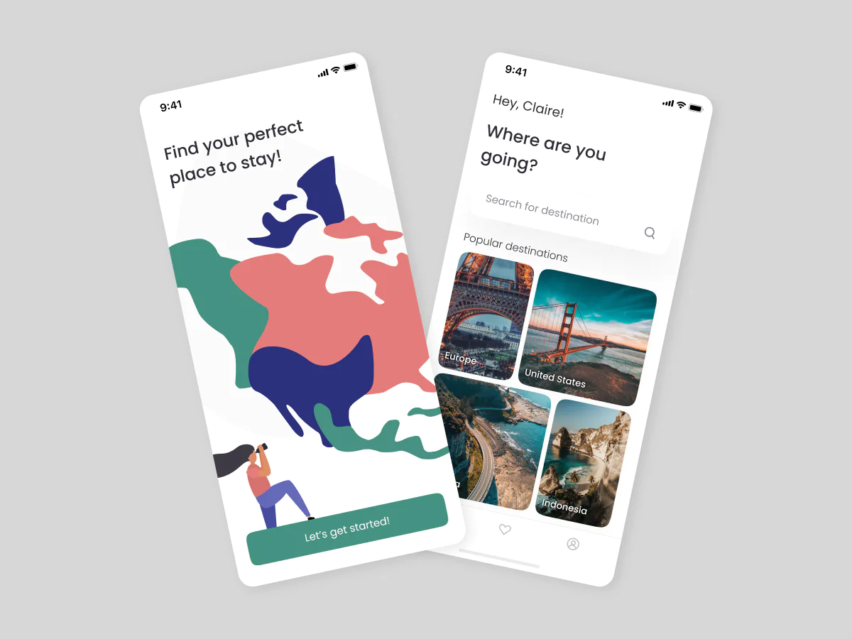 Travel agency app uikit 1