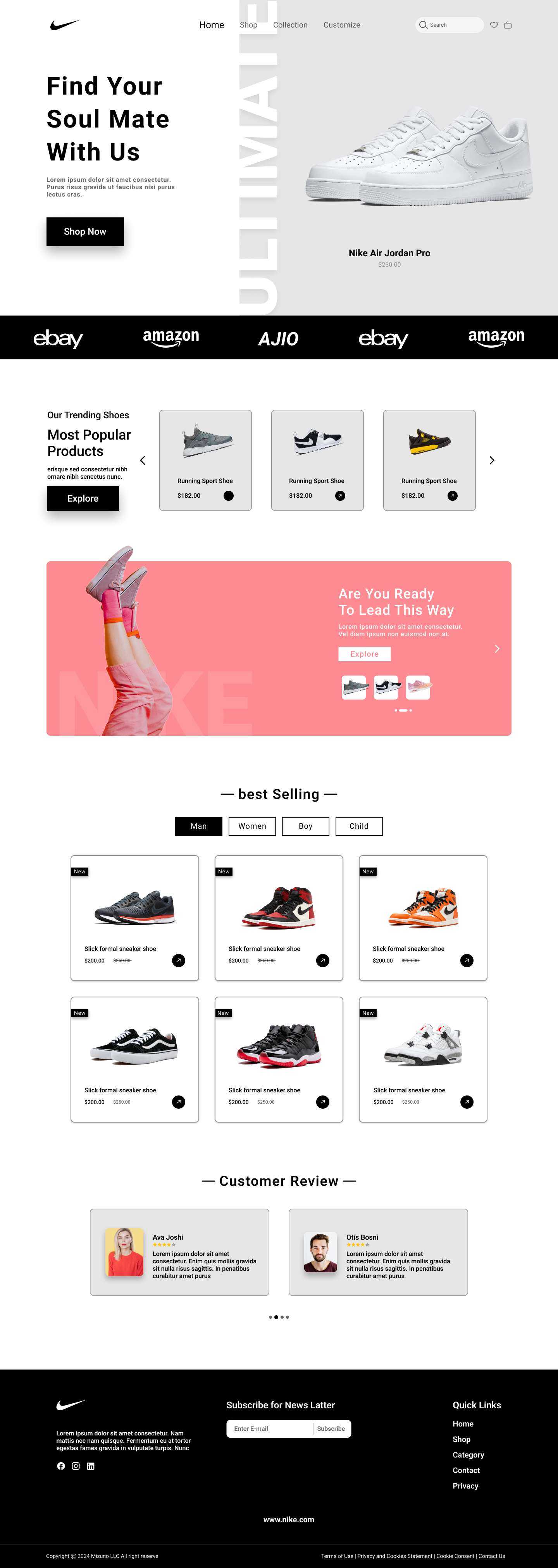 Nike Shoes Website