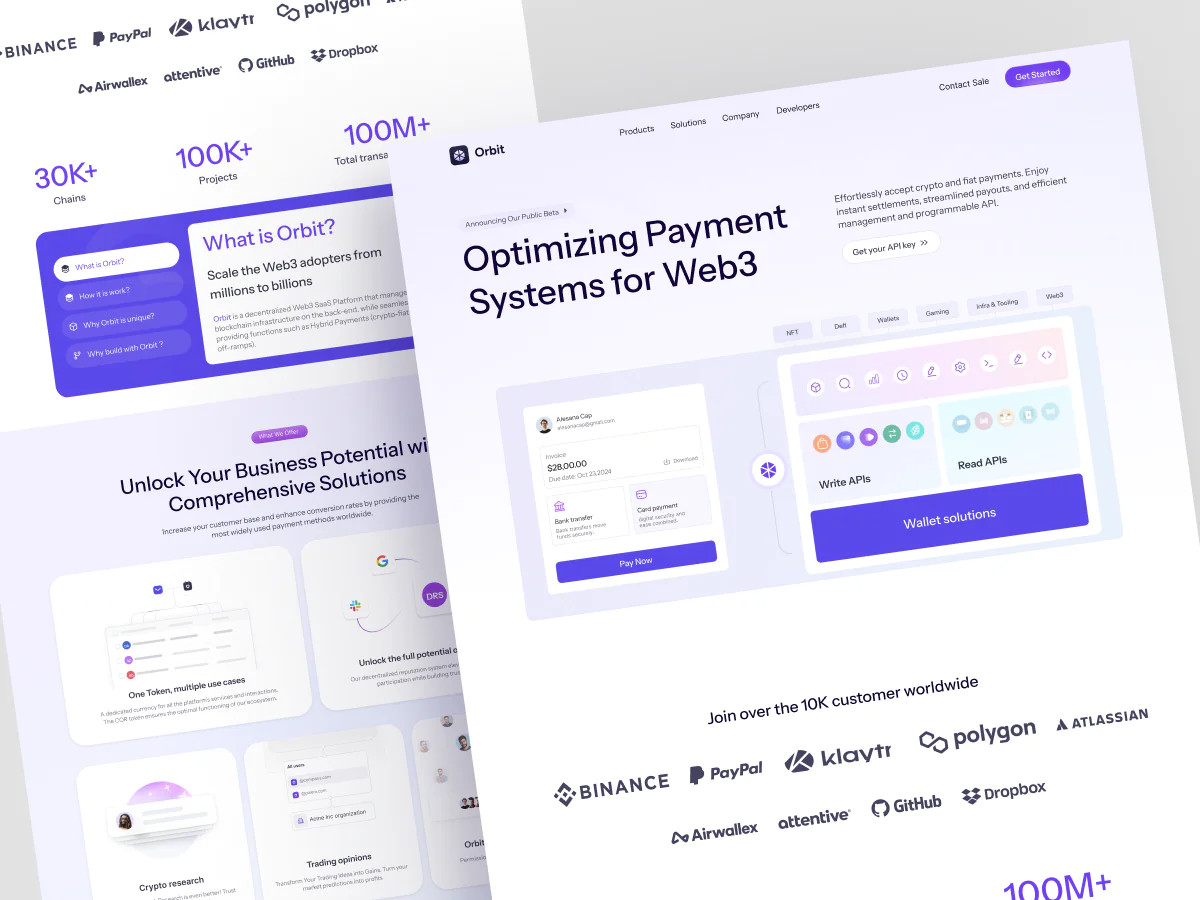 Payment system web3 template