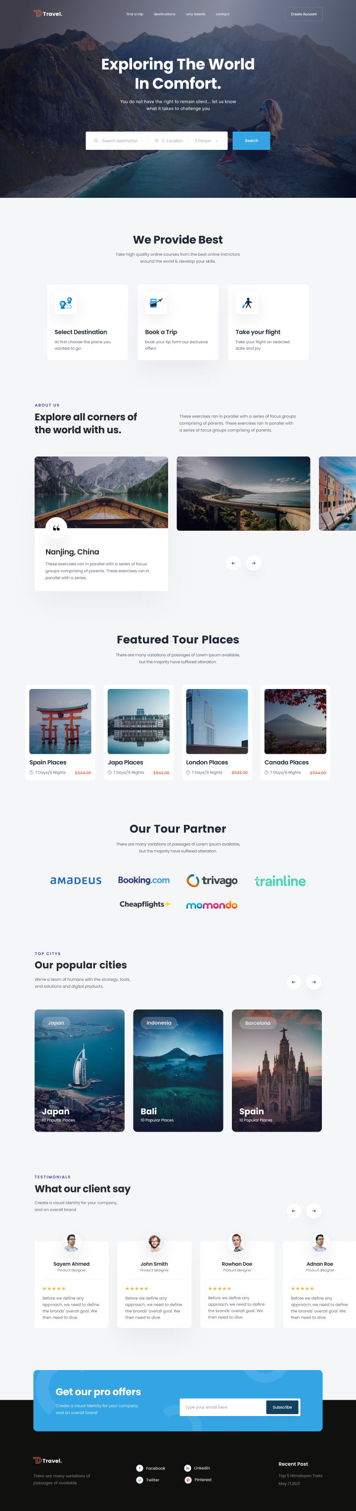 Travel agency website