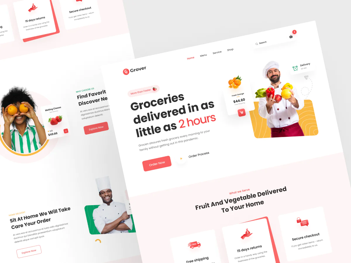 Groceries Delivery Landing Page
