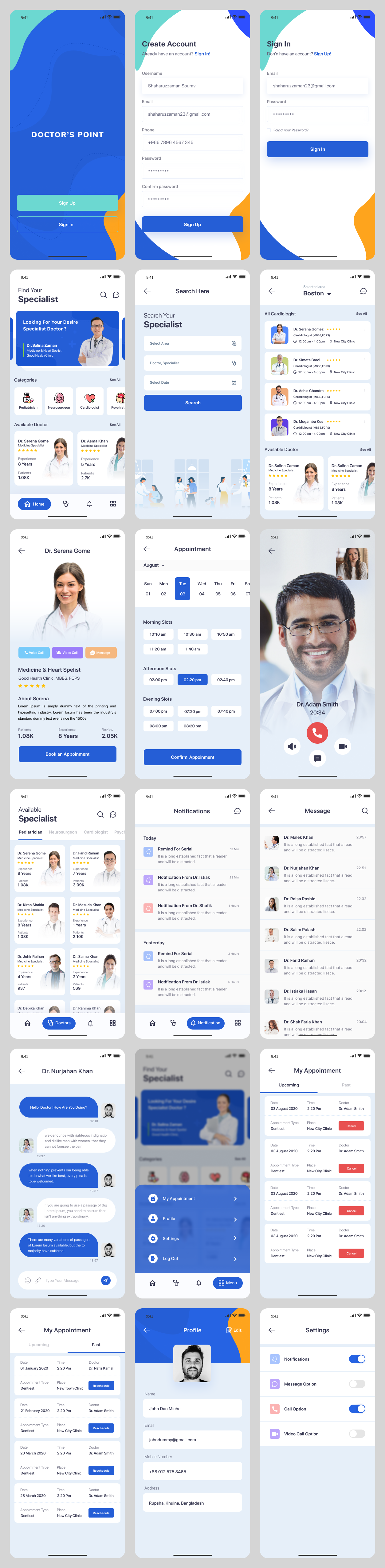 Doctor app design uikit