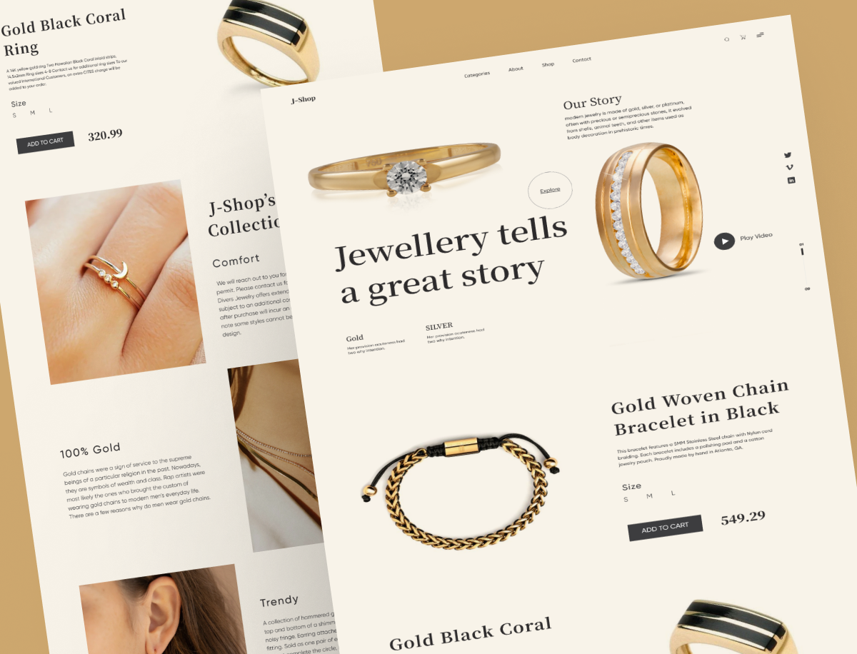 Jewellery Website Landing Page