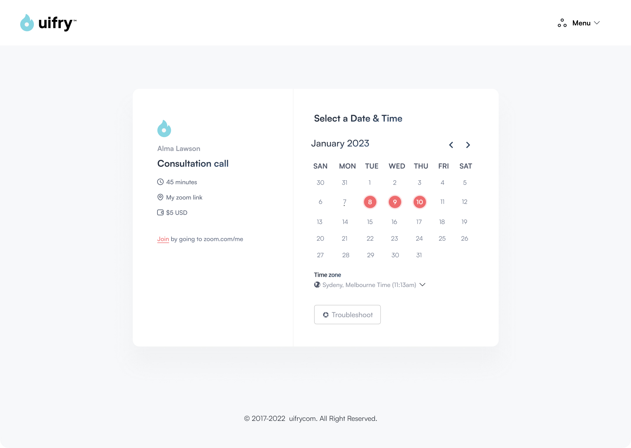 Calendar Booking Platform