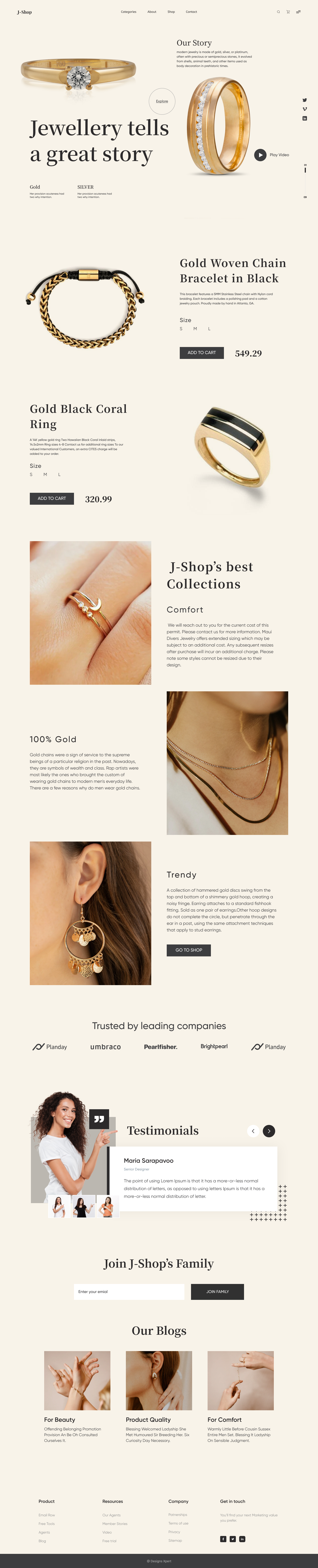 Jewellery Website Landing Page