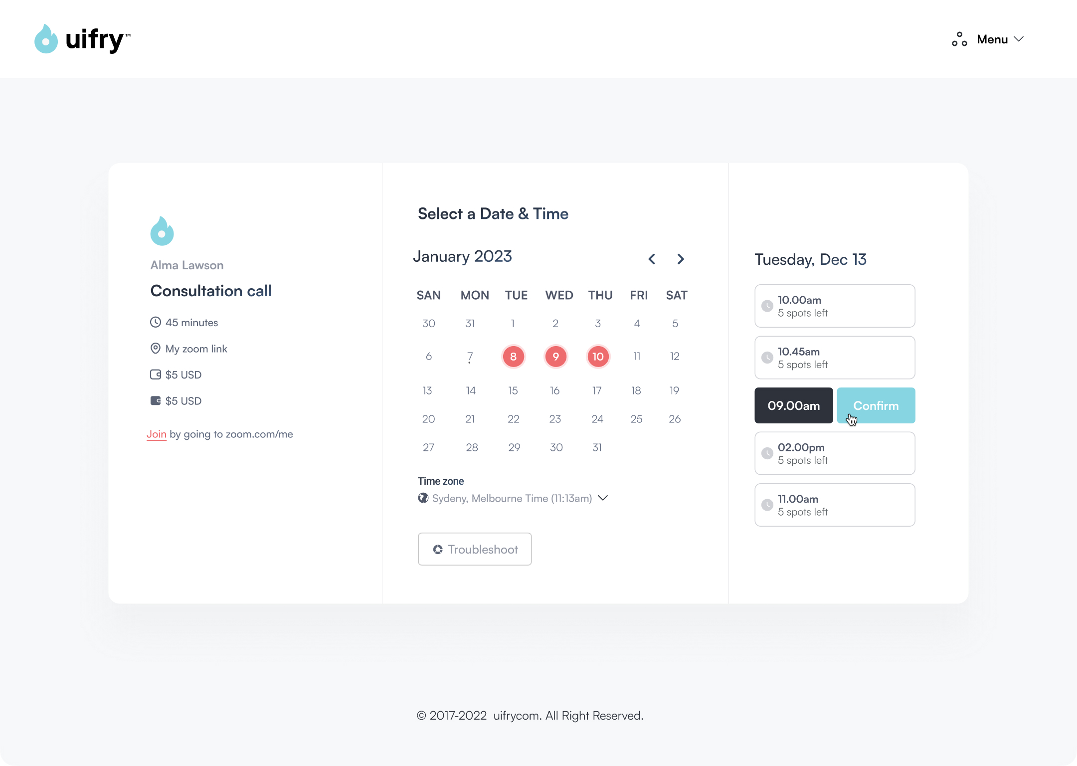 Calendar Booking Platform