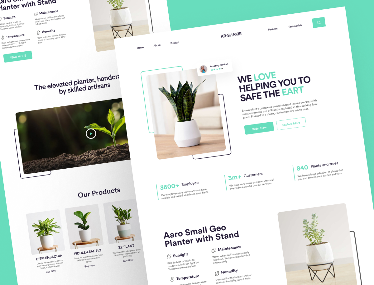 Plants Selling Ecommerce Design