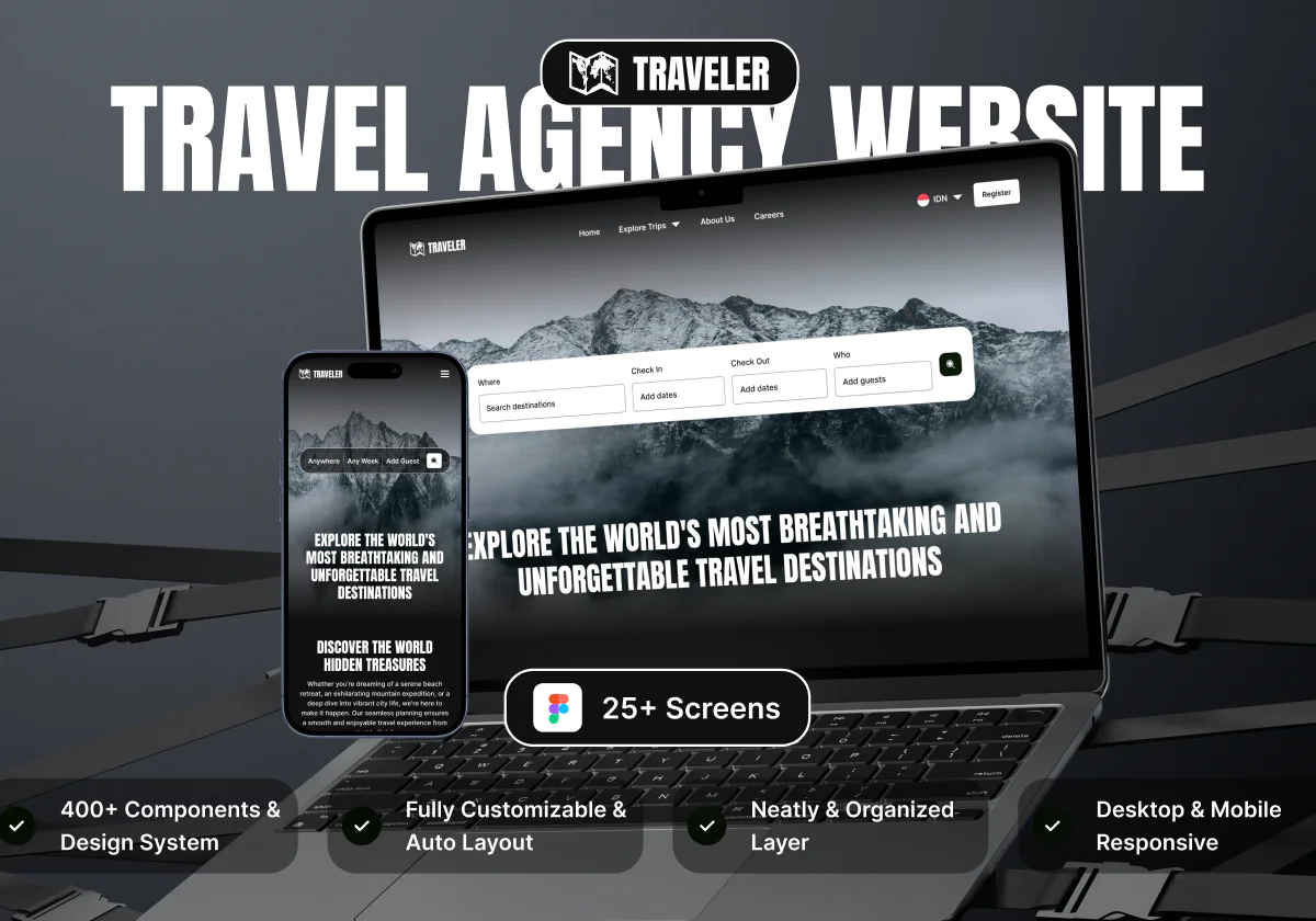 Travel agency website uiux design 2