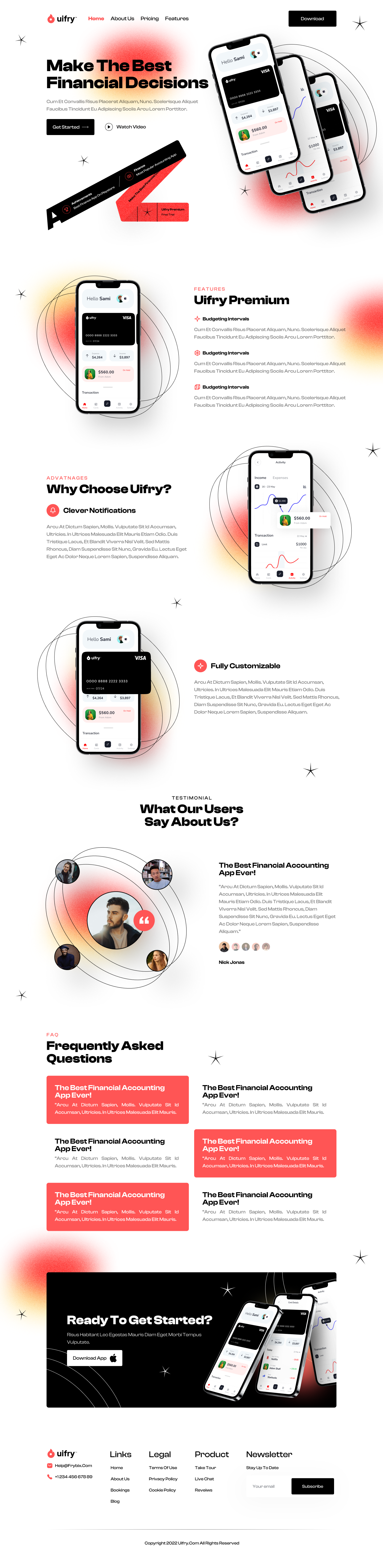 App Landing page