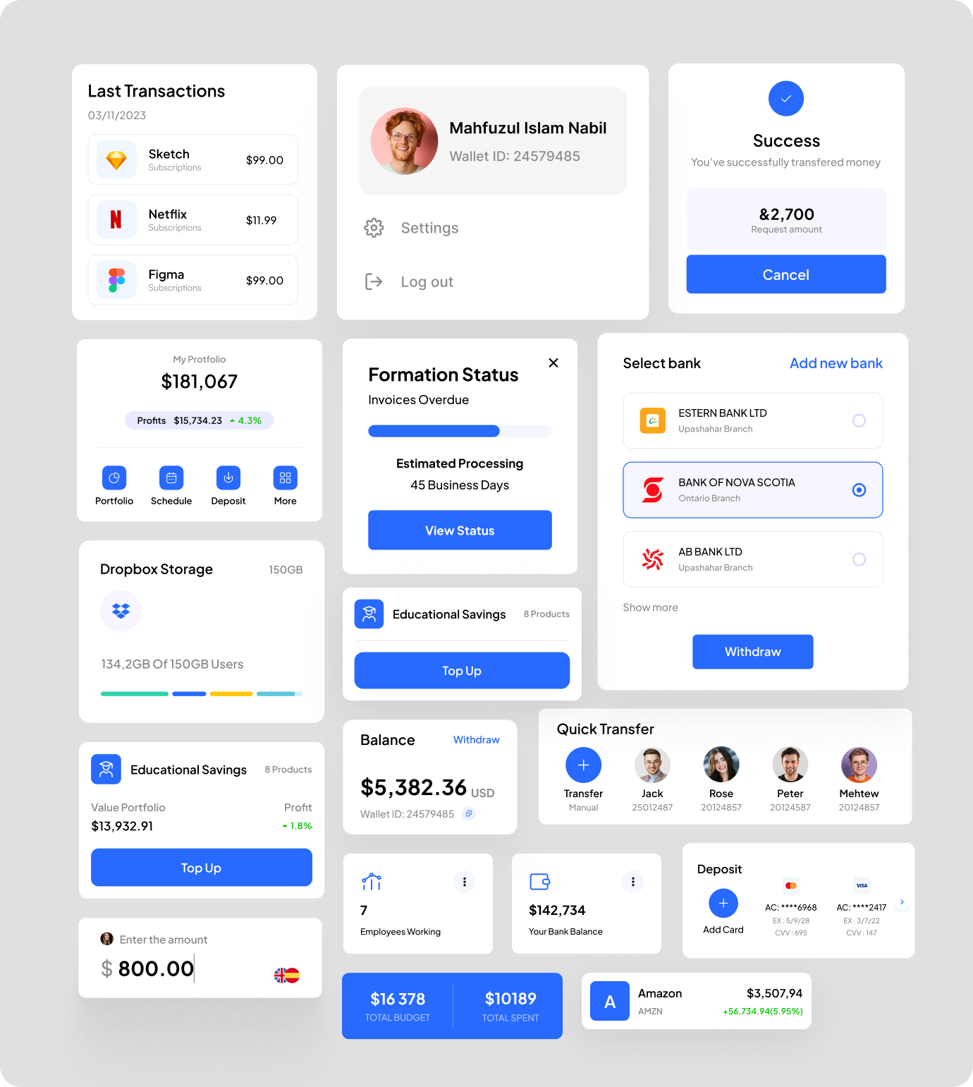 App UI Cards