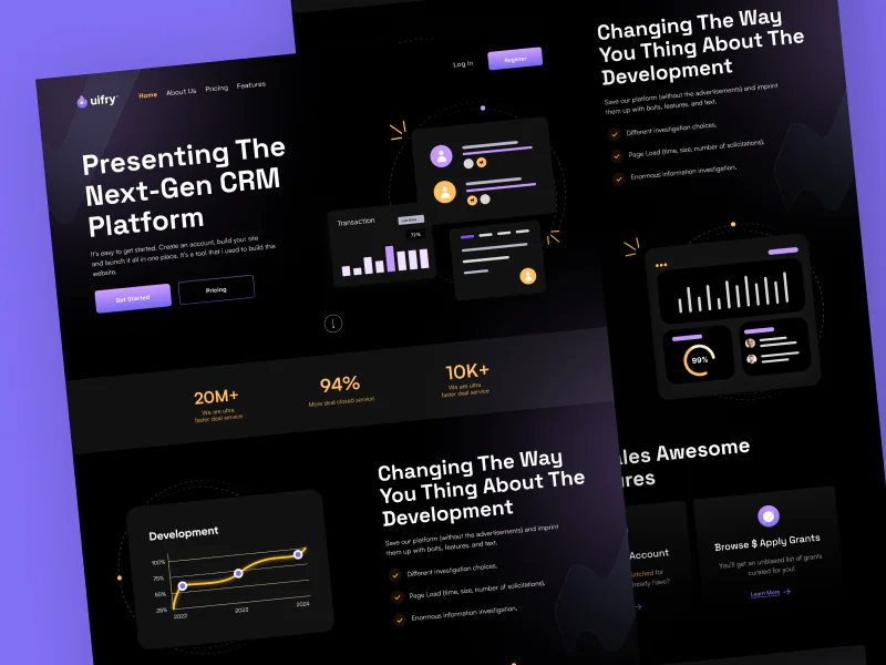 CRM Platform Landing page