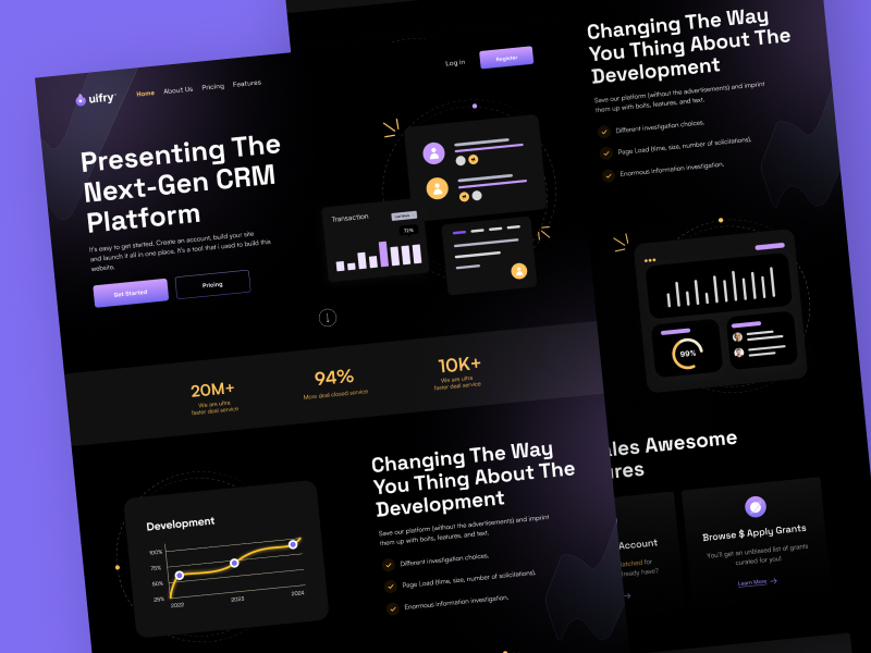 CRM Platform Landing page