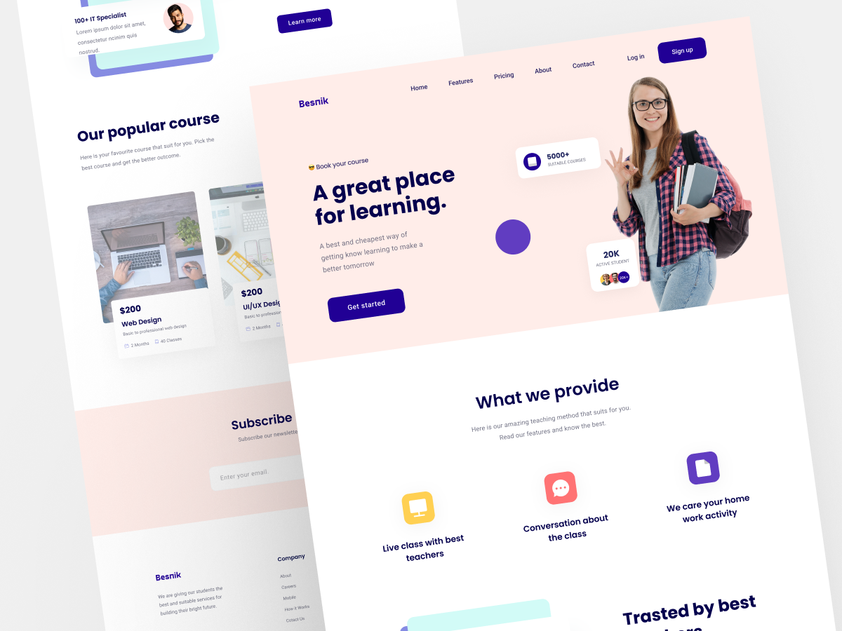 E-Learning Landing Page