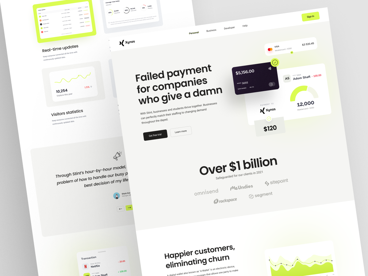 fintech website design