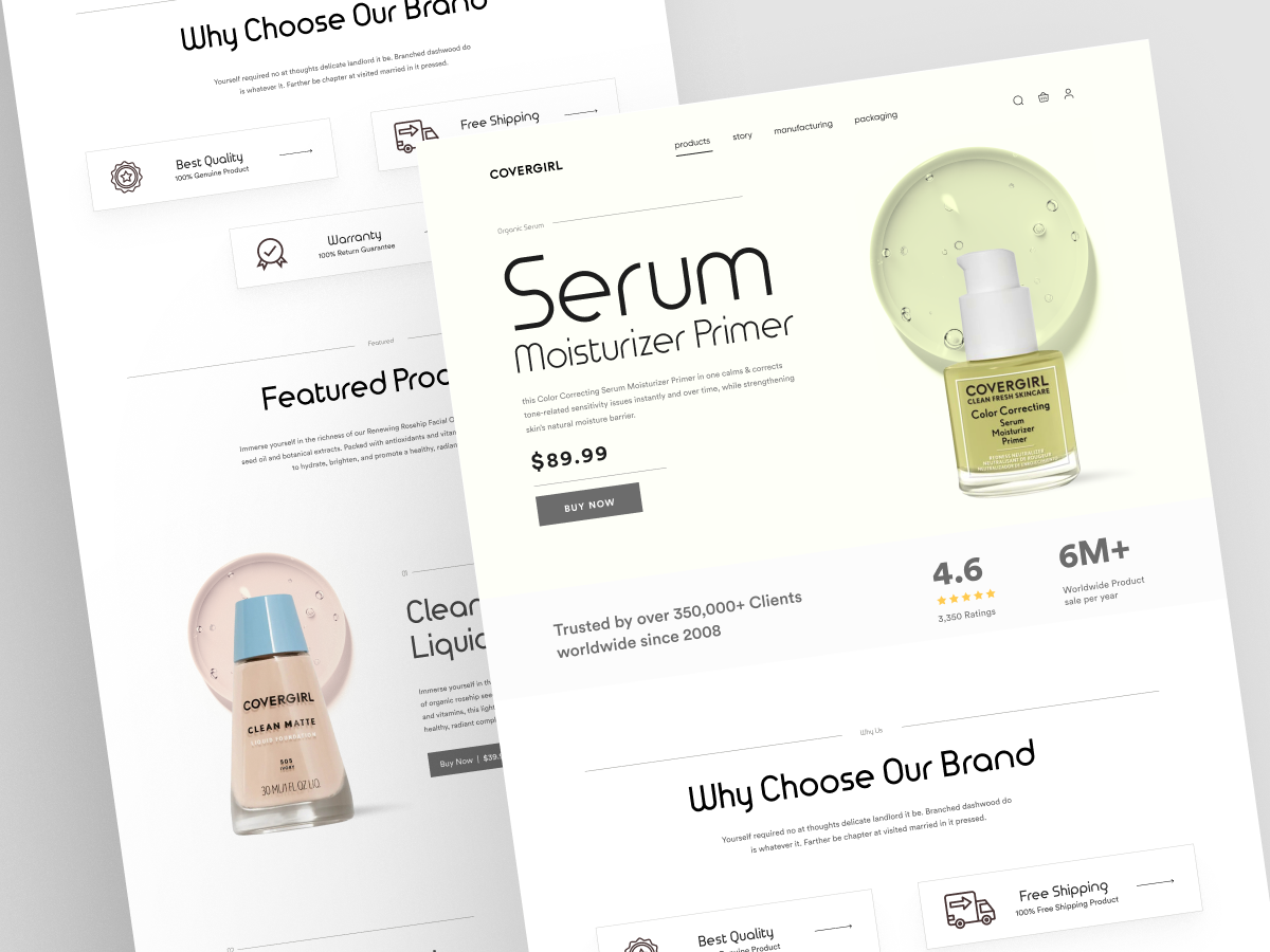 Serum Skincare Landing Page
