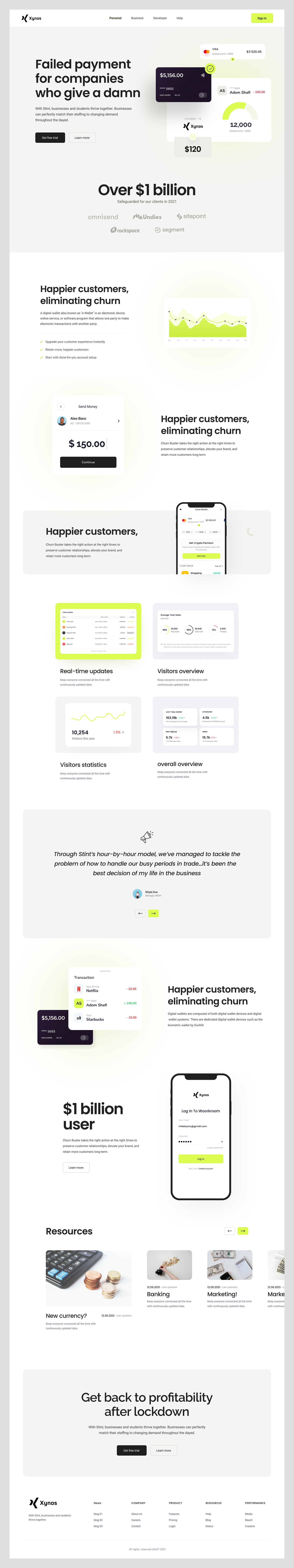 fintech website design
