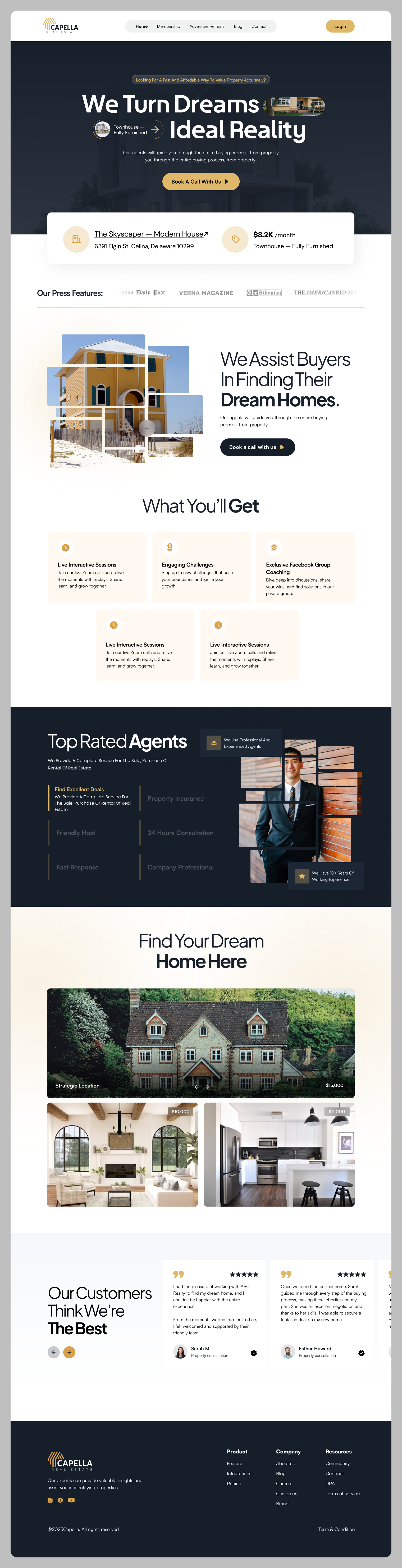 Real Estate Landing Page Design