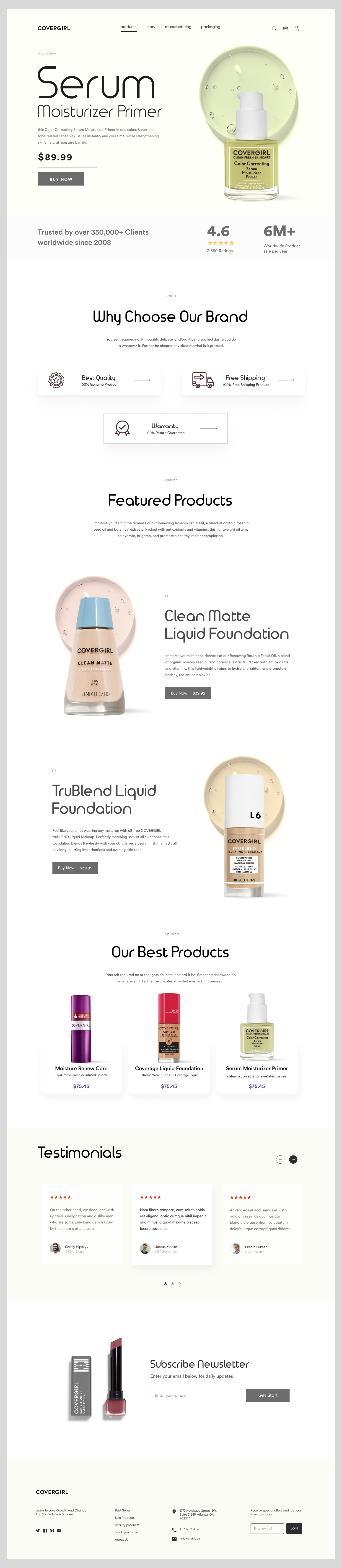 Serum Skincare Landing Page