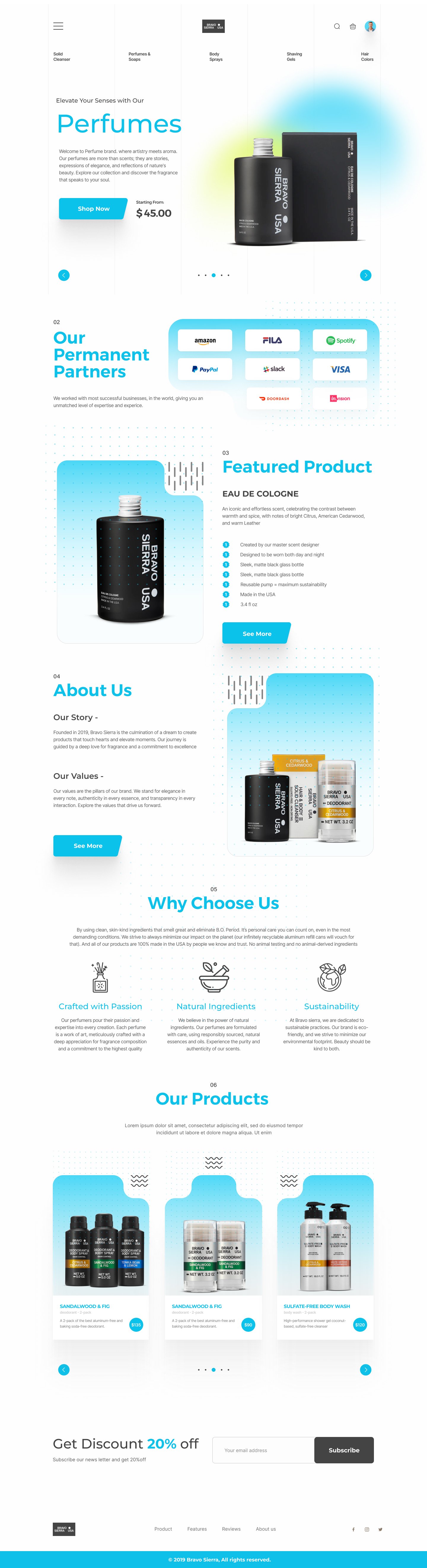 Perfume landing page