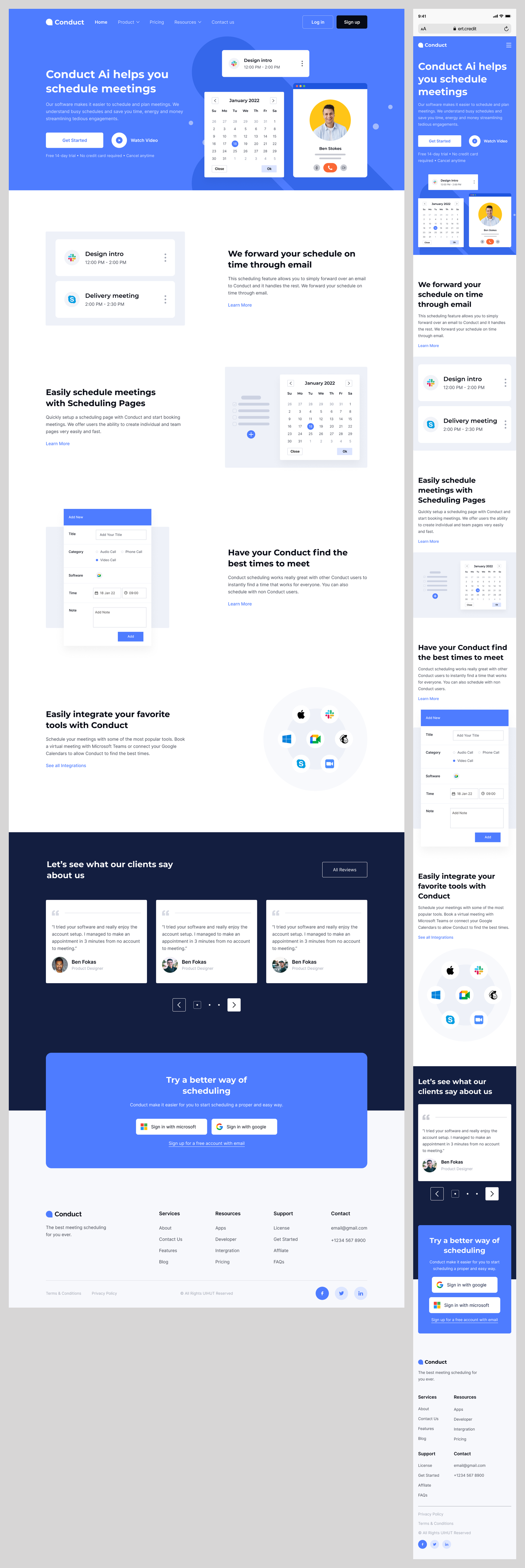 Ai Meeting schedule web