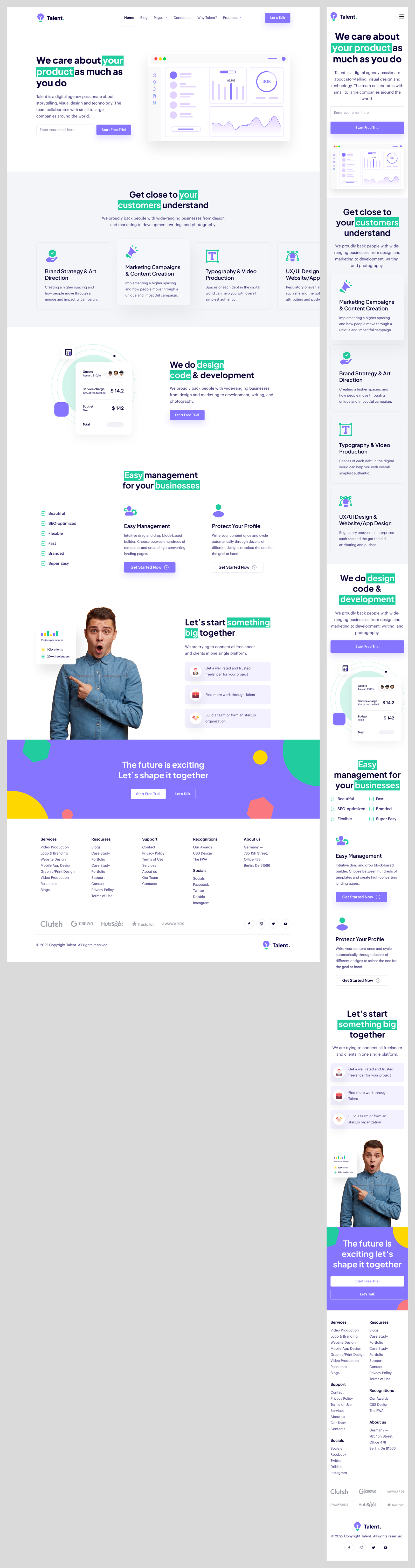 Product Marketing website