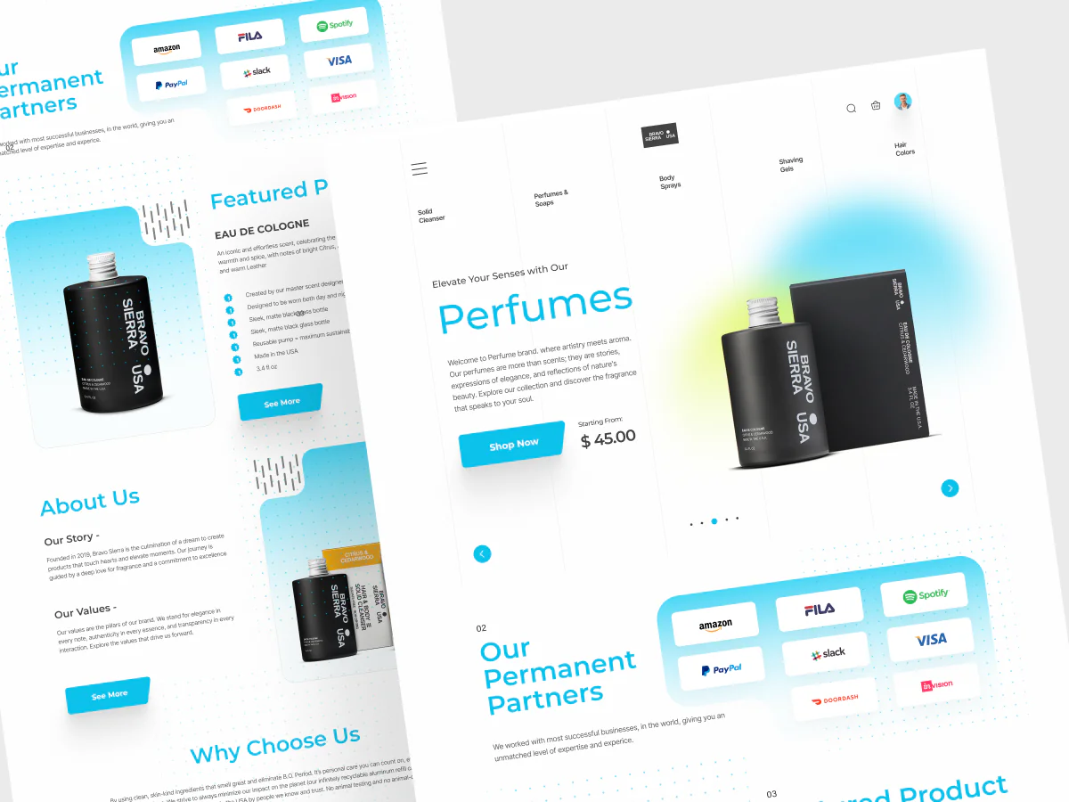 Perfume landing page