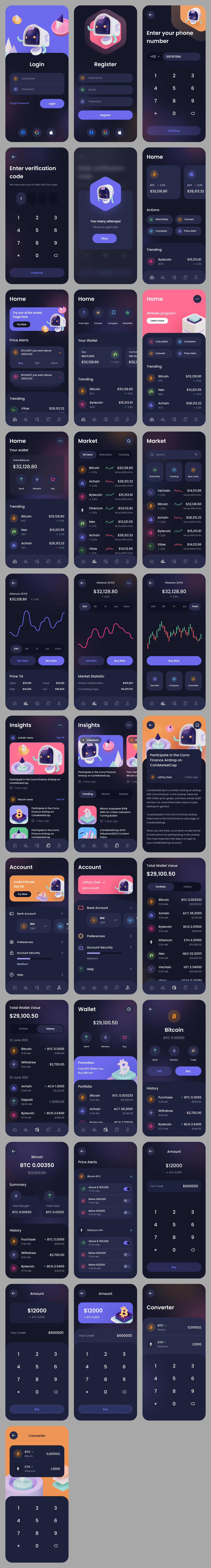 Robot crypto wallet app