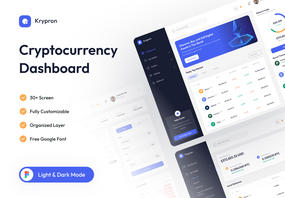 Cryptocurrency Trading Dashboard Design
