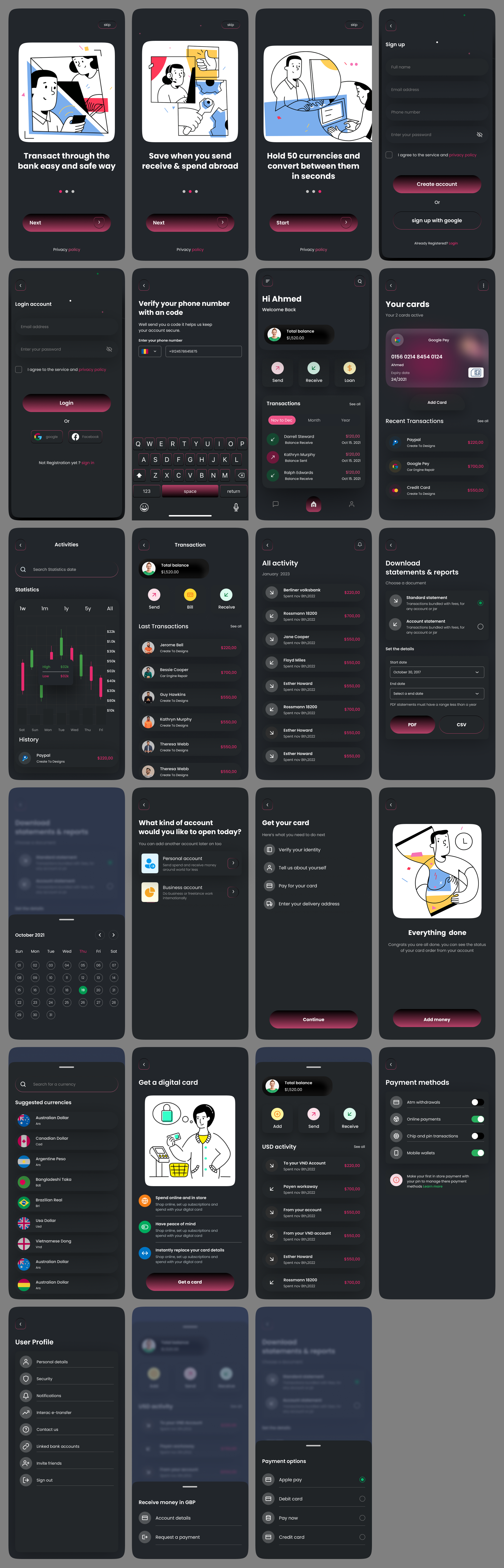 Finance Mobile App Design