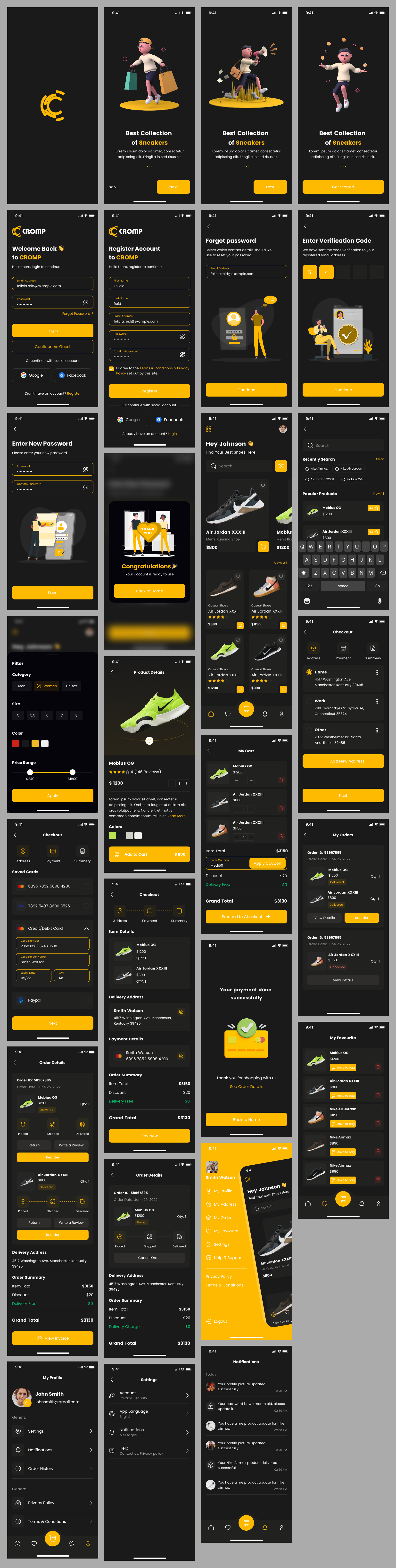 Shoe Store App Design