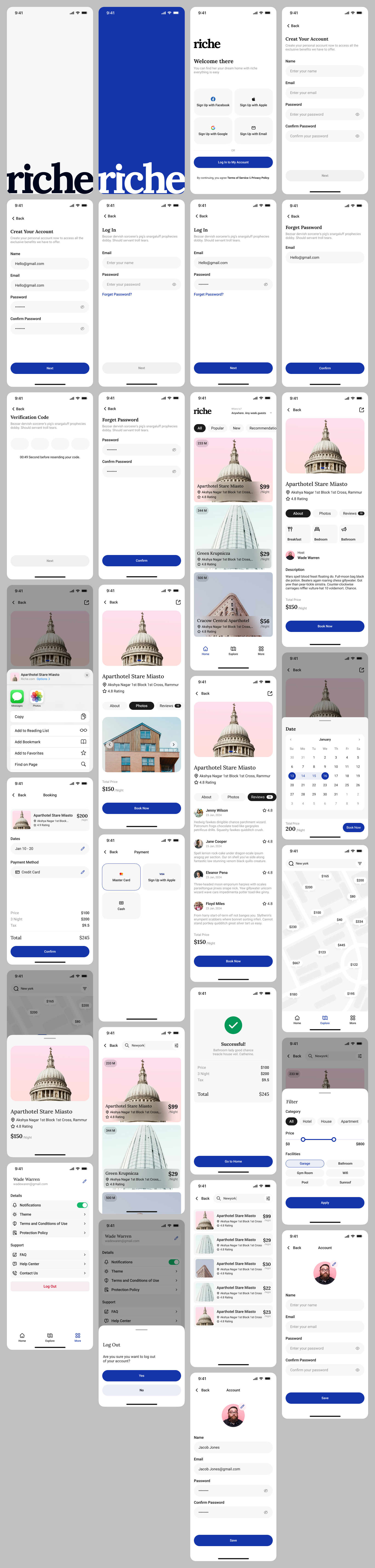 Real Estate Mobile App UI