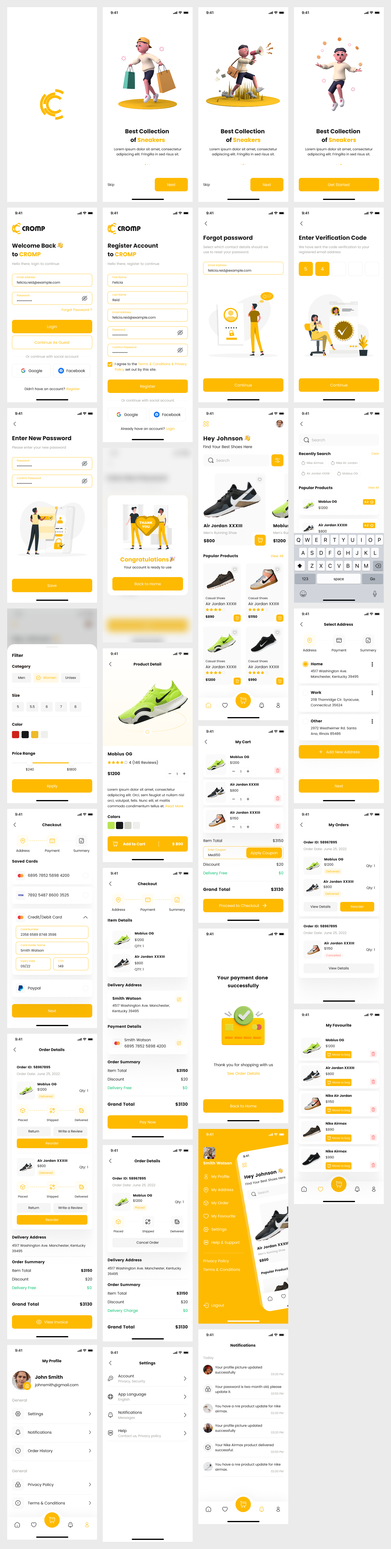 Shoe Store App Design