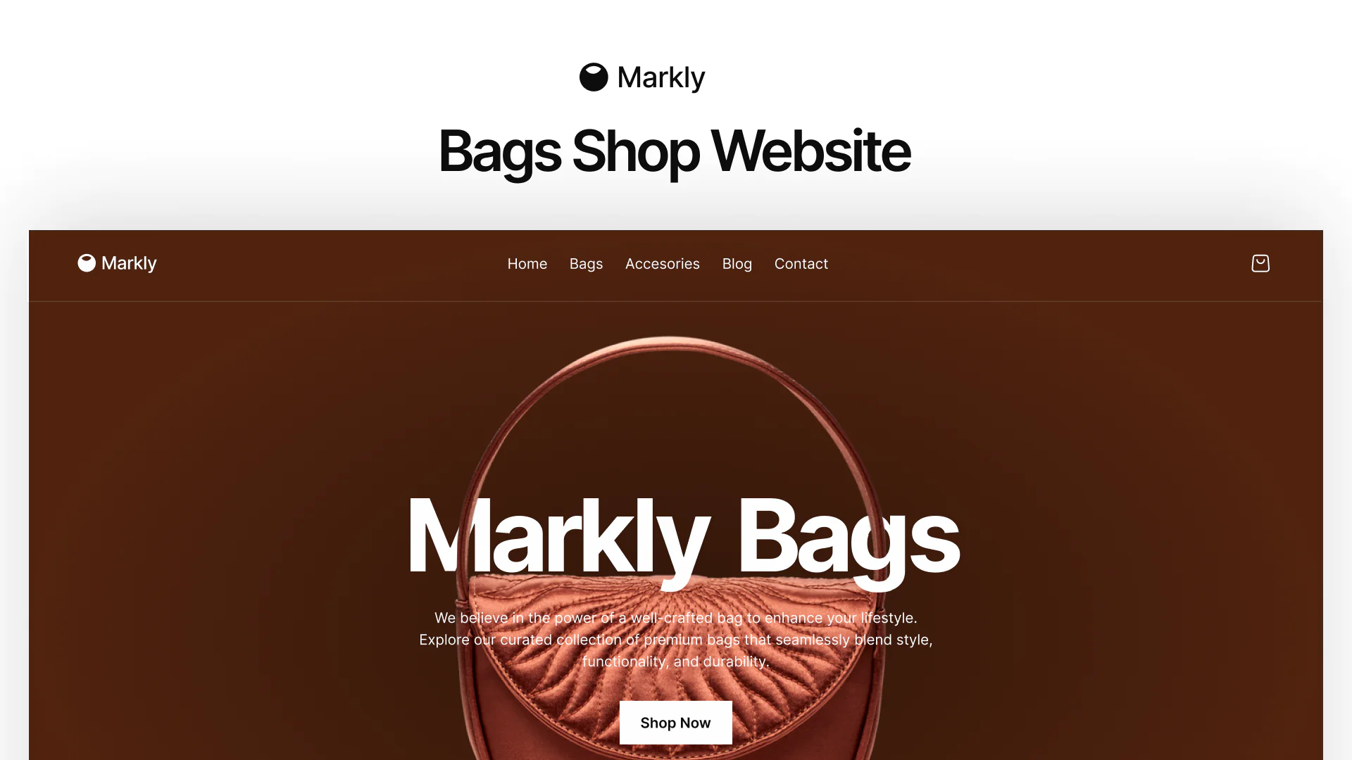 E-commerce Bag shop Website