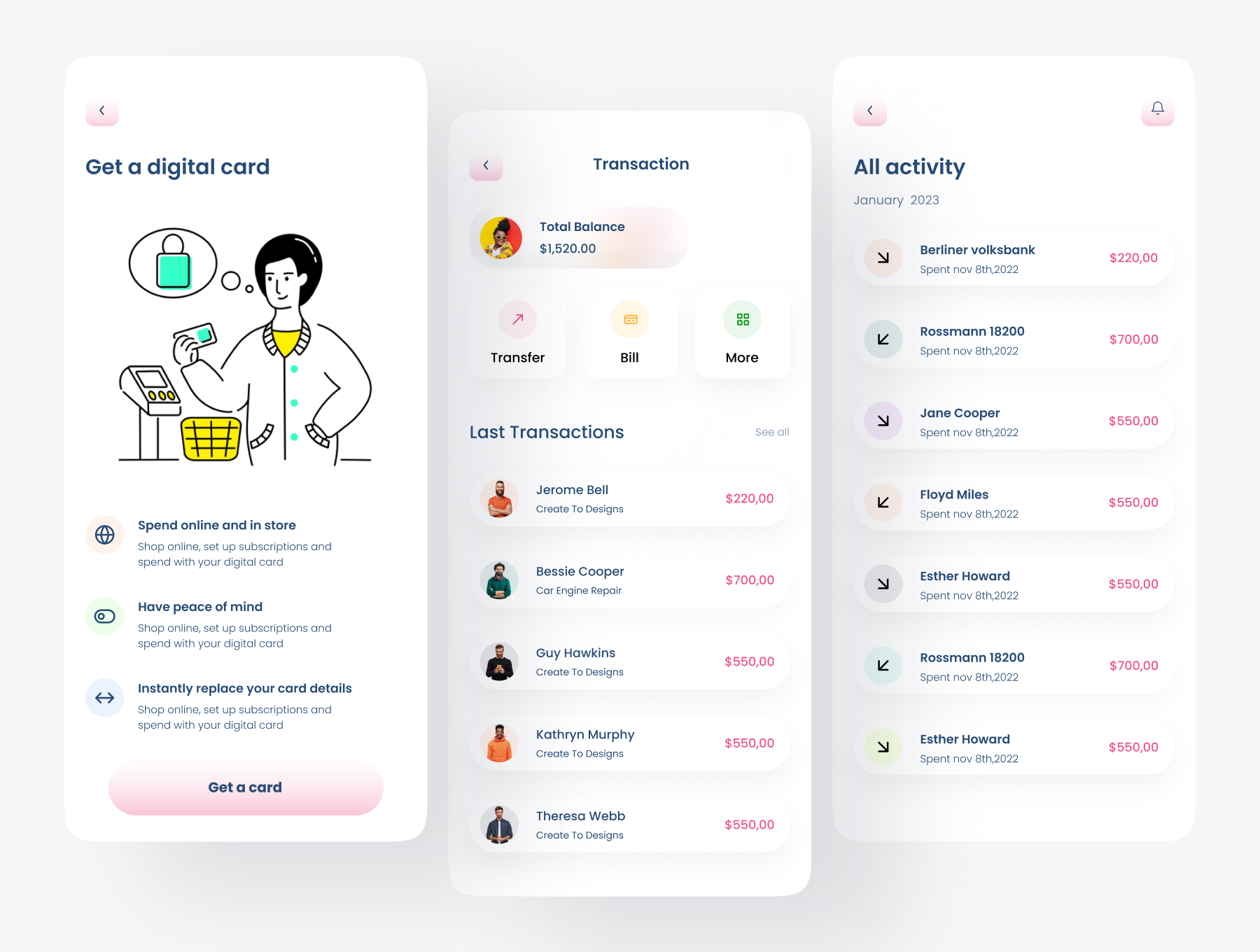 Finance Mobile App Design