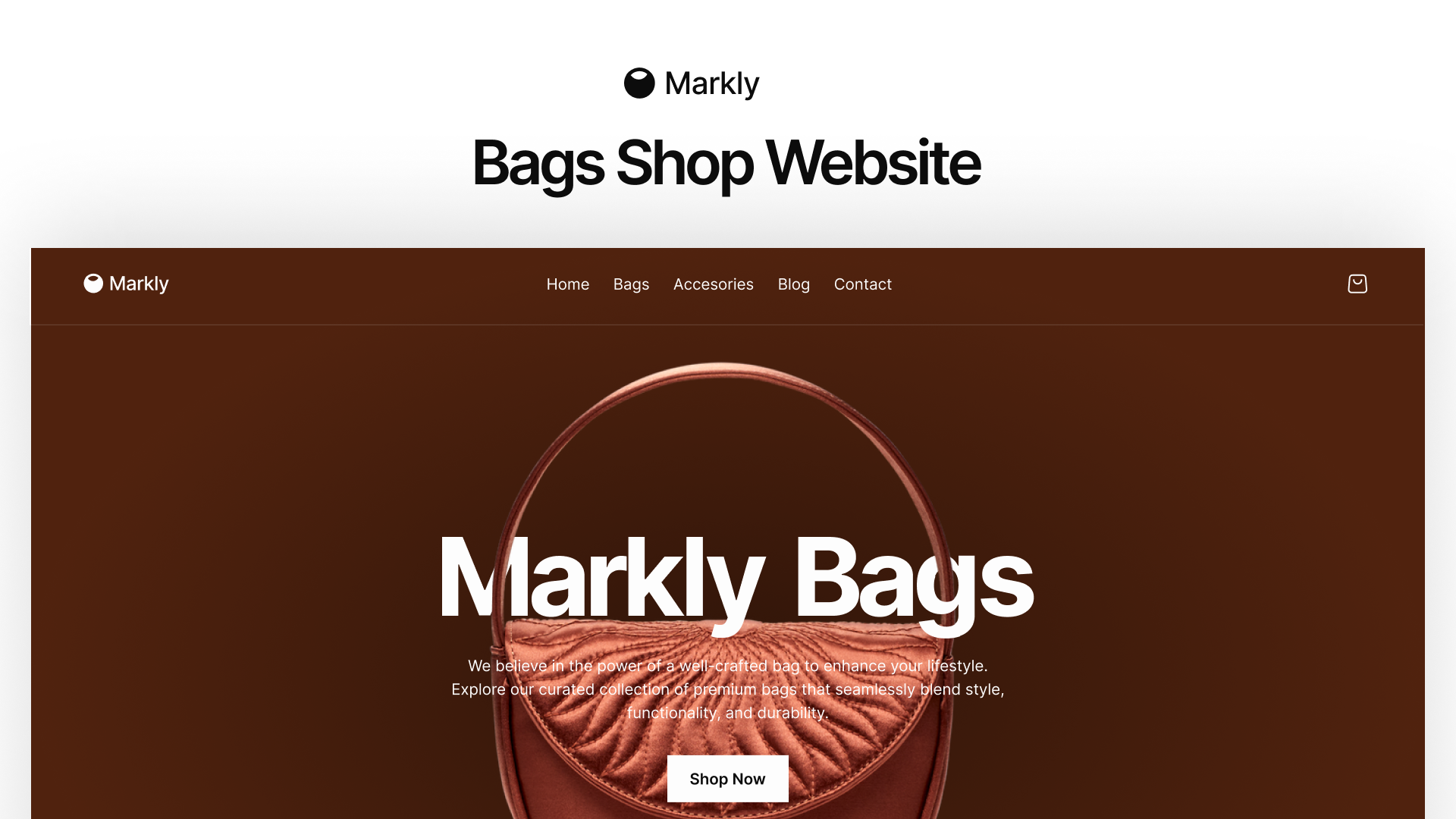 E-commerce Bag shop Website