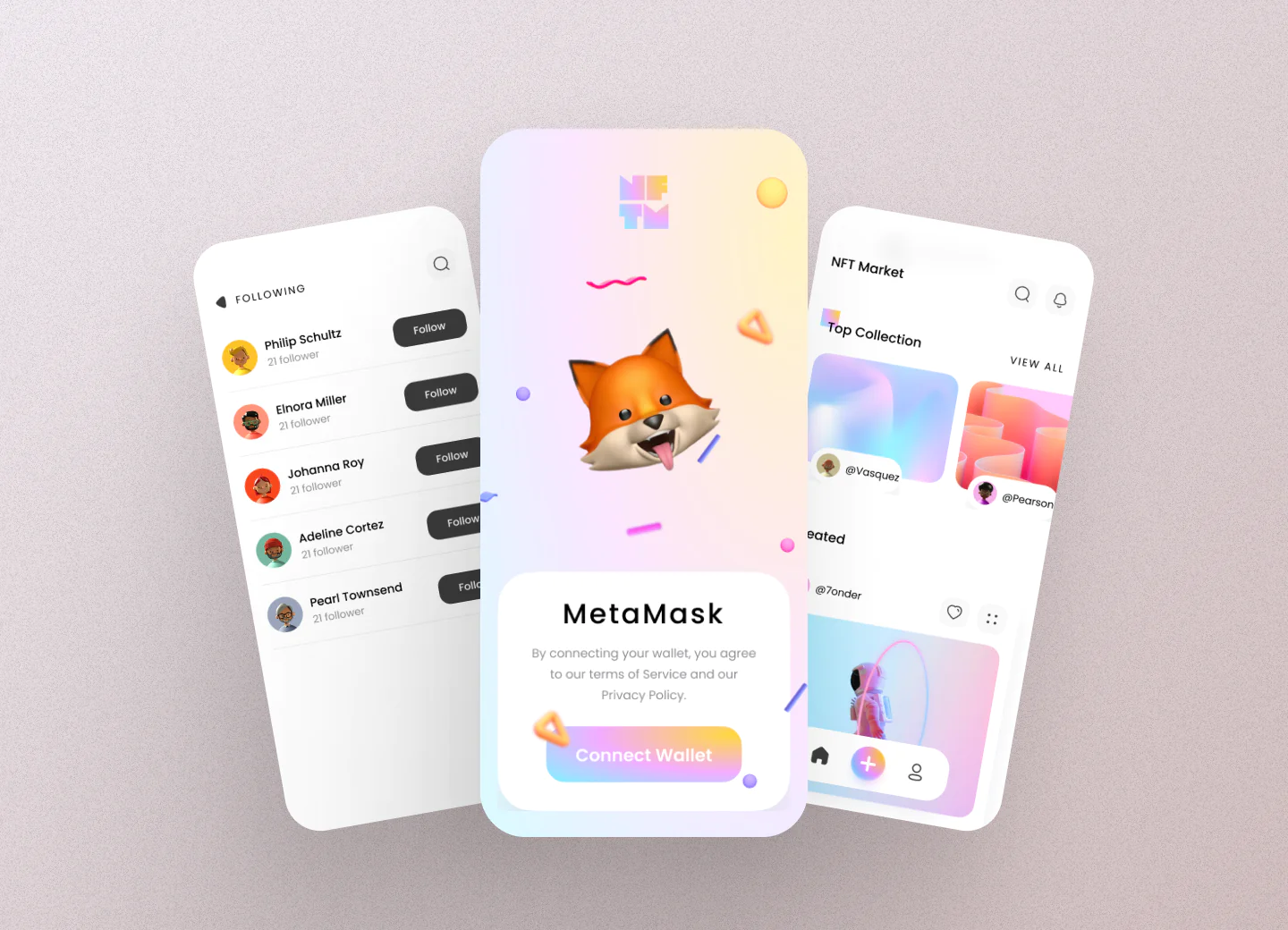 NFT MarketPlace app UI