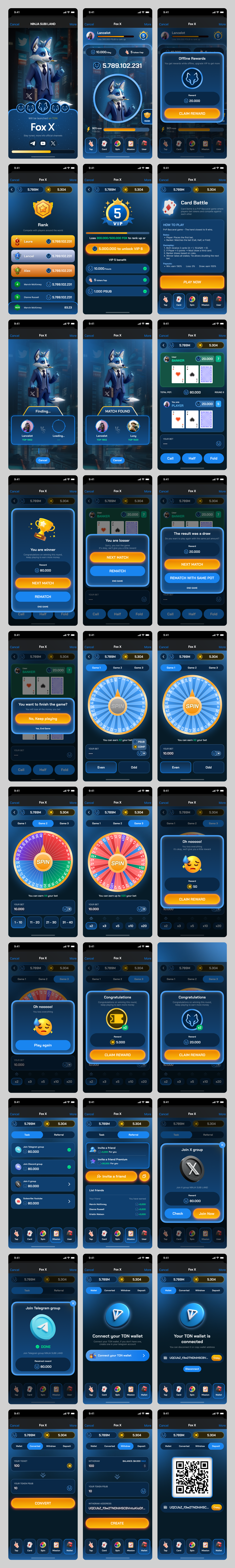 Telegaram Game App UI Kit