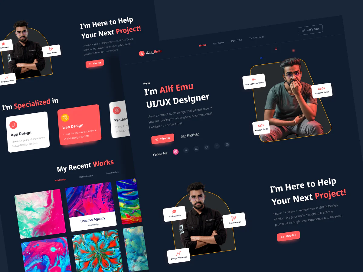 Portfolio Website uikit 6